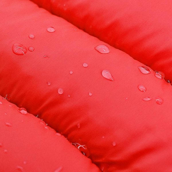 A close up of an umbrella in the rain